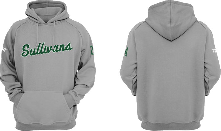 Sullivans-Green Devils Hoodie: Grey
