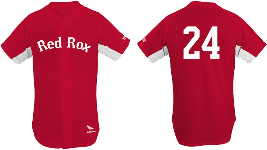 Red Rox Shirt: Red, Flatback Mesh