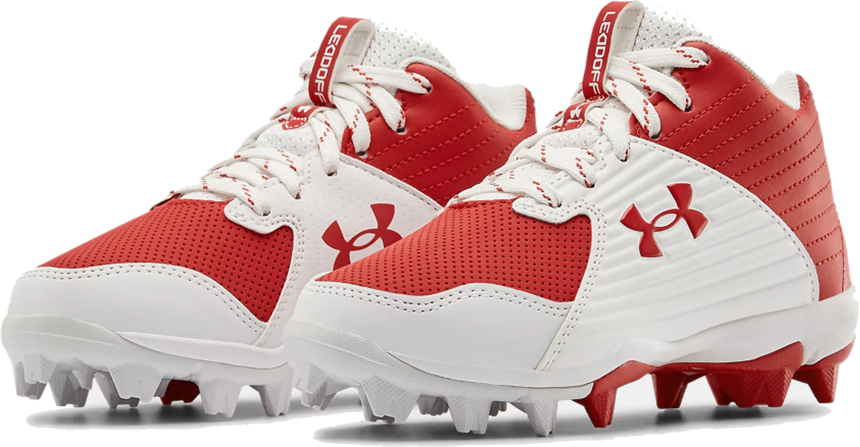Underarmour Leadoff Mid 3023448-600: White/Red