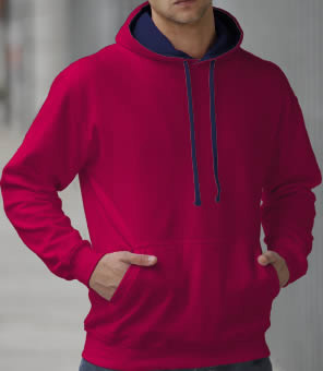 Capuchon Sweater 2 Kleuren: Hot Pink/Navy