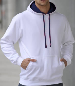 Maglione con cappuccio 2 Colore: Bianco/Navy